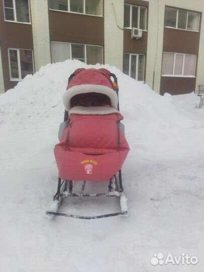 Санки коляска ника 7 8 бу