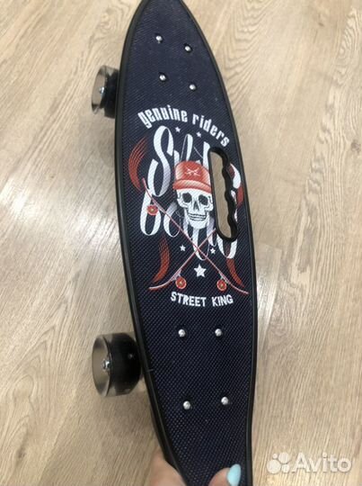 Скейт Борд Пенниборд с ручкой Пениборд Миникруизер