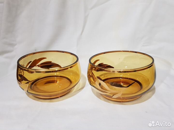 Конфетница (2) чешское стекло