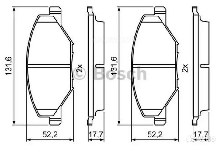 Bosch 0 986 495 390 Колодки тормозные дисковые пер