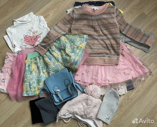 Пакетом детская одежда на девочку 2-4 года