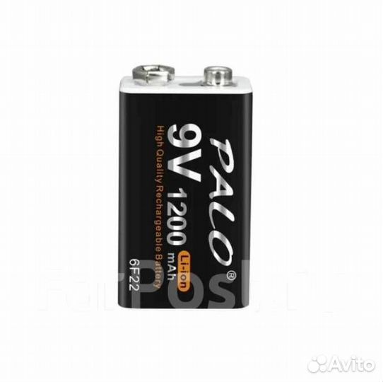 Аккумуляторная батарейка крона 9V palo 1200 mAh us