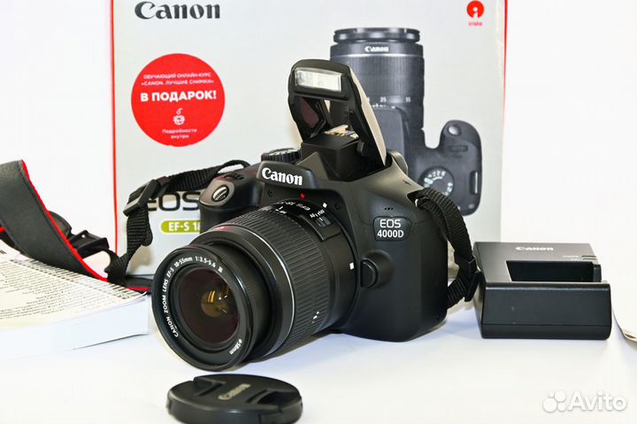 Canon EOS 4000D/RebelT100 18MP Kit 18-55 как новый