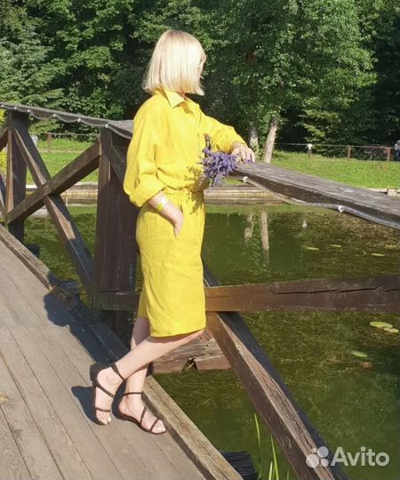 Комбинезон льняной 44 размер