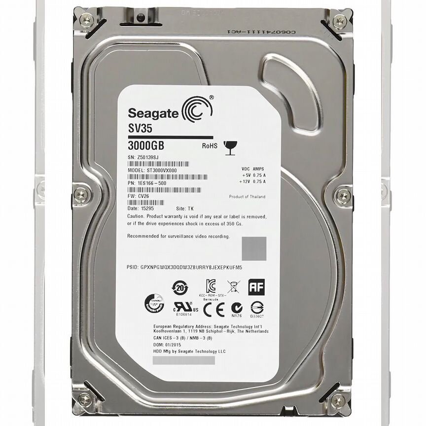 [ST3000VX000] Жесткий Диск Seagate 3tb Sata3 3.5 St3000vx000