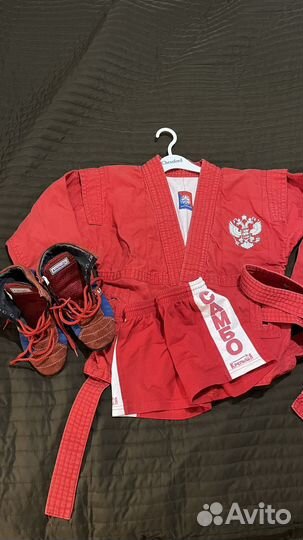 Комплект формы для самбо (куртка, шорты, самбовки)