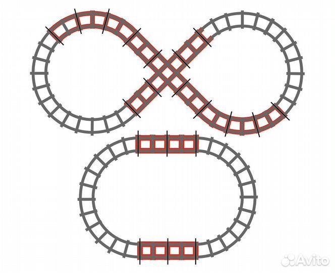 Электромобиль-поезд PegPerego SantaFe с 2 к.рельс