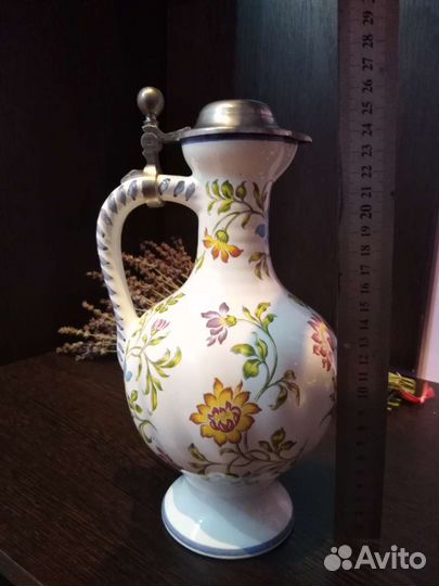 Кувшин Германия Прованс керамика, олово