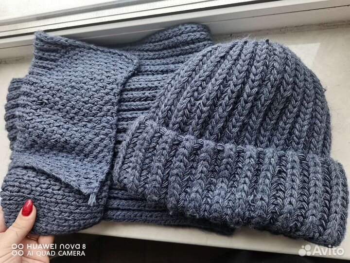 Женский шарф и шапка зима