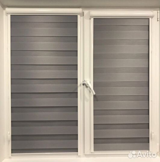 Кассетные рулонные шторы день ночь