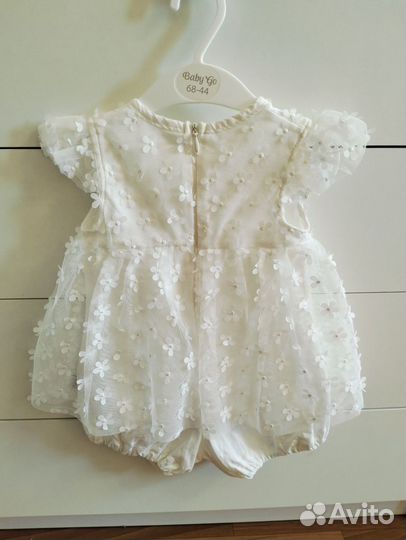 Платье боди для девочки 68