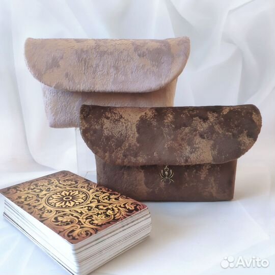 Клатч для метафорических карт бархатный с золотом