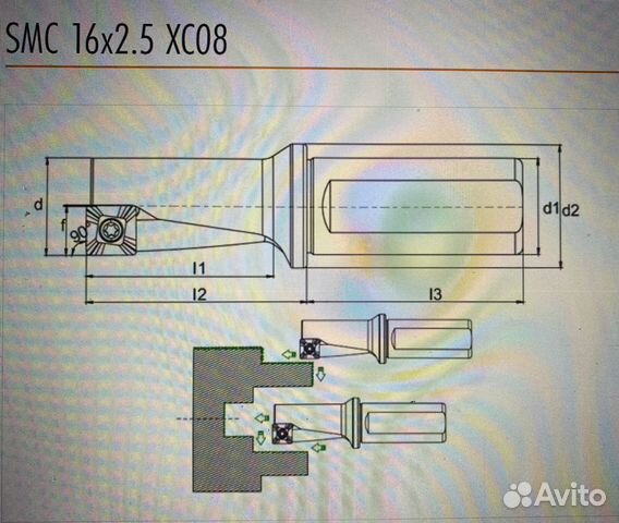 Сверло SMC 16x2.5 xc.0803