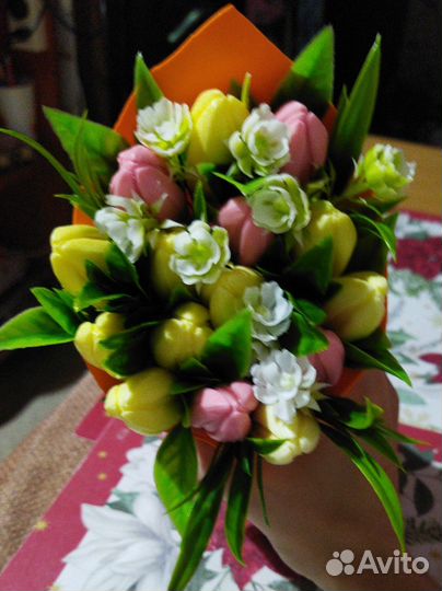 Букет из мыльных тюльпанов
