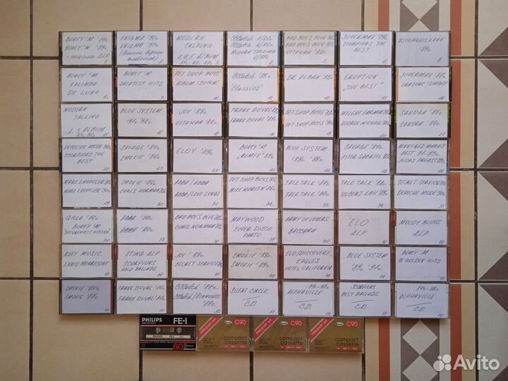 Кассеты с записями с фирменных LP и CD