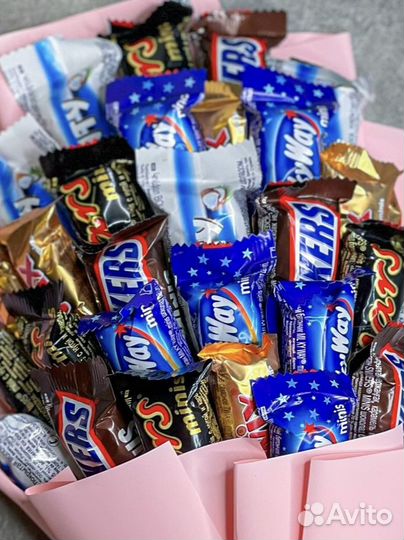 Сладкий букет из конфет