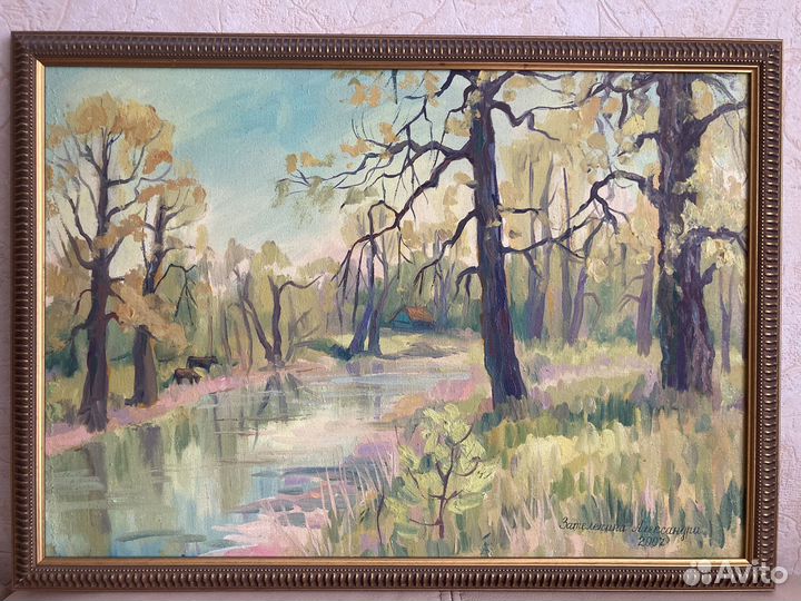 Картина маслом на холсте 35х50 см Пейзаж