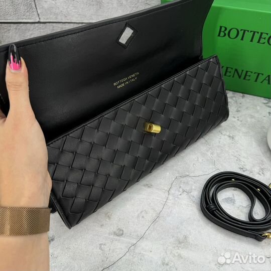 Сумка Bottega Andiamo Clutch чёрная