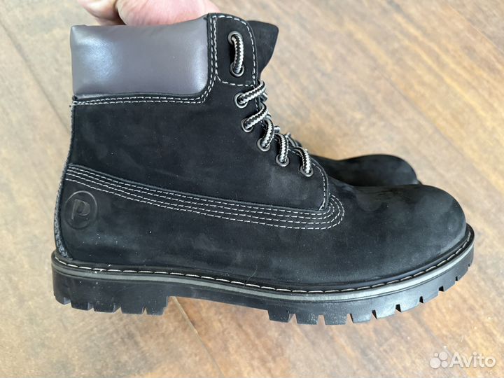 Ботинки мужские демисезонные кожаные высокие