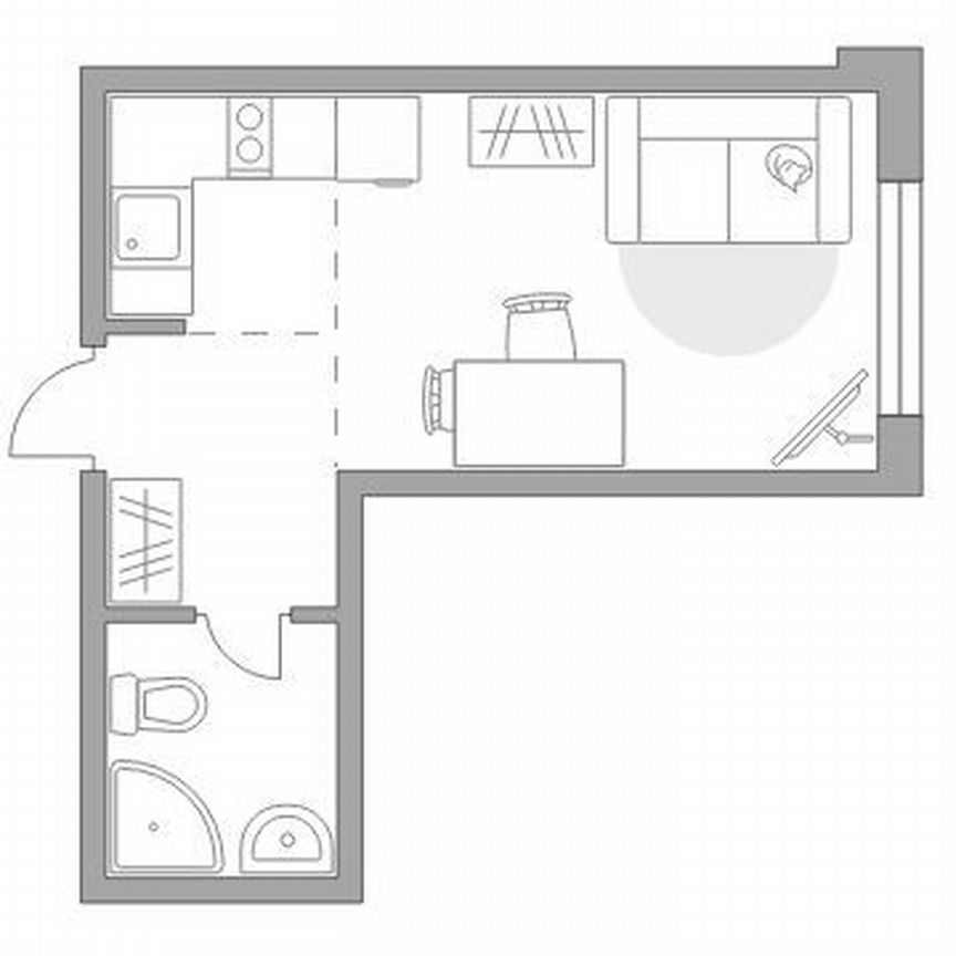 1-к. квартира, 21,2 м², 13/14 эт.