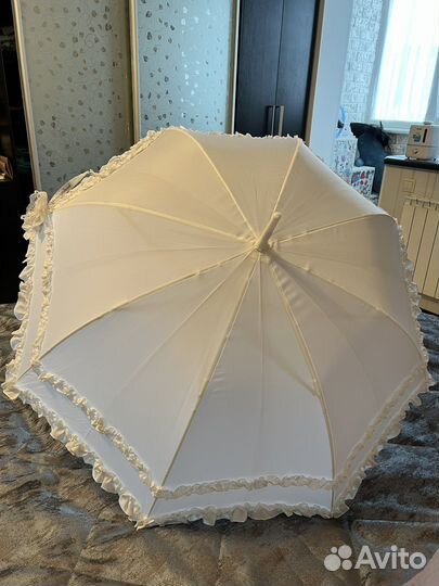 Зонт трость белый