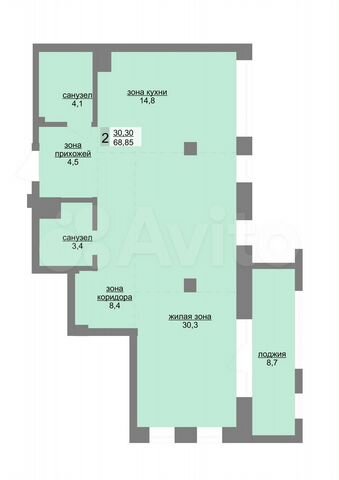 2-к. квартира, 67,5 м², 10/31 эт.