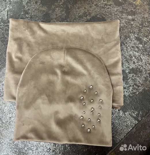 Комплект шапка и снуд женский