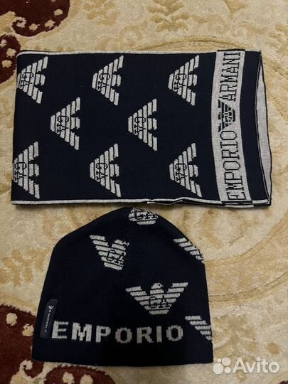 Шапка и шарф armani