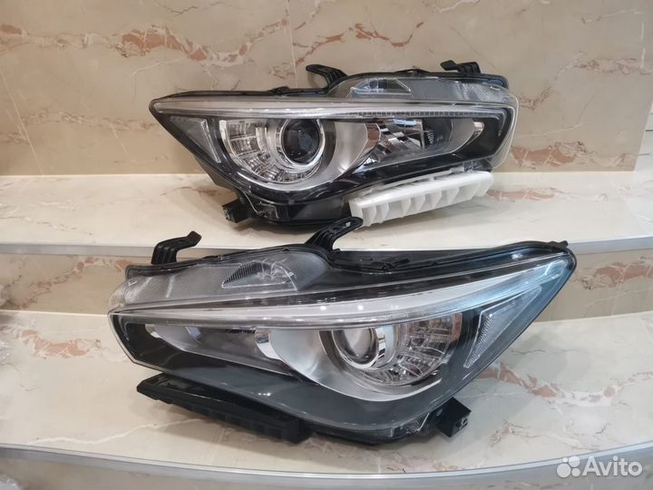 Фары комплект infiniti q50 led светодиодные