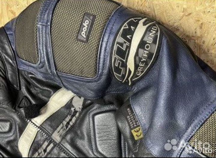 Мотокуртка кожаная мужская 48