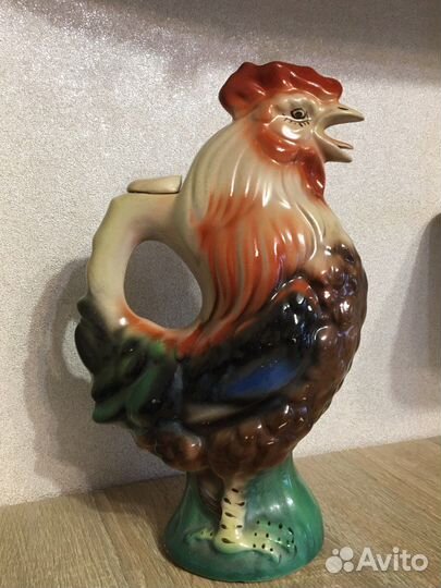 Графин Петух. Стаканы граненые СССР