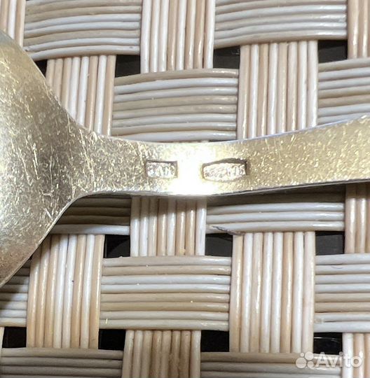 Ложка кофейная серебро, эмаль СССР