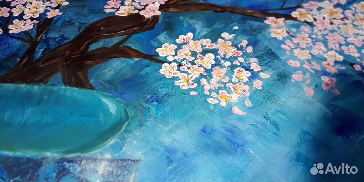 Картина маслом Сакура