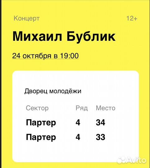 Концерт Михаила Бублика