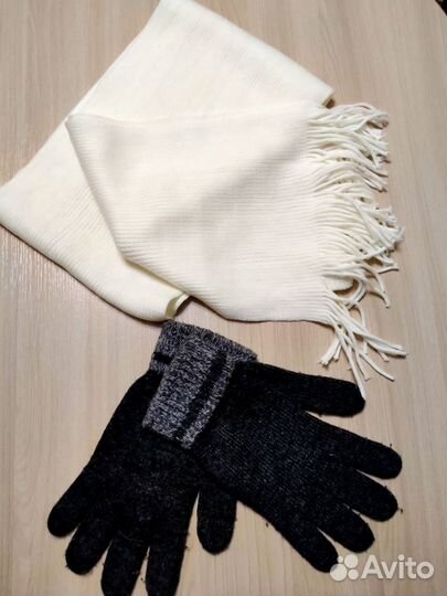 Шарф мужской и перчатки