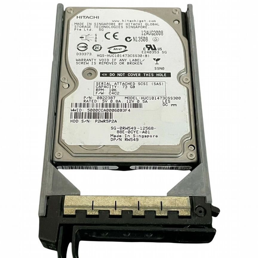 [RW549] Жесткий Диск Dell 73gb Sas 2,5" Hdd Rw549
