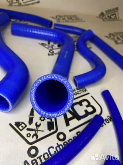 Силиконовые патрубки 2108/2109/2113/2114 Синие