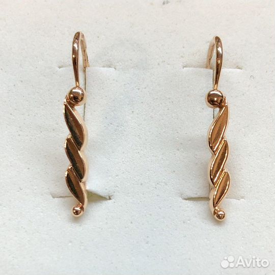 Золотые серьги 585 пробы СССР