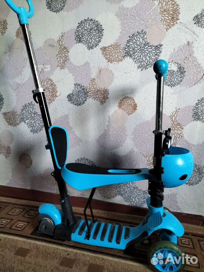 Самокат детский трехколесный, беговел 5 в 1