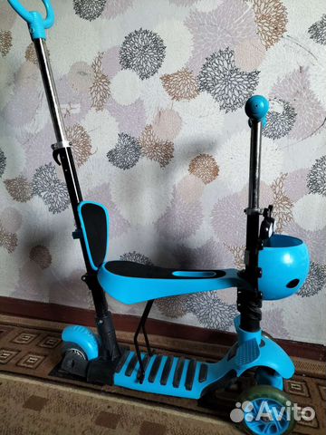 Самокат детский трехколесный, беговел 5 в 1