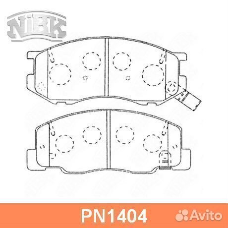 Комплект тормозных колодок PN1404 nibk