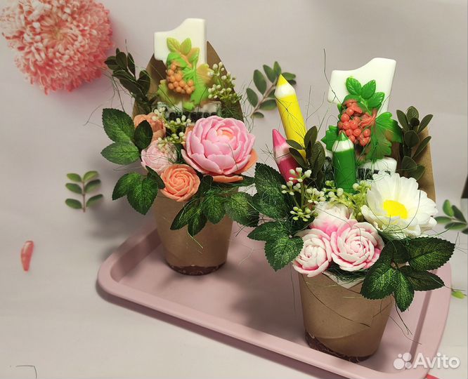 Мыло ручной работы, 1 сентября, букет