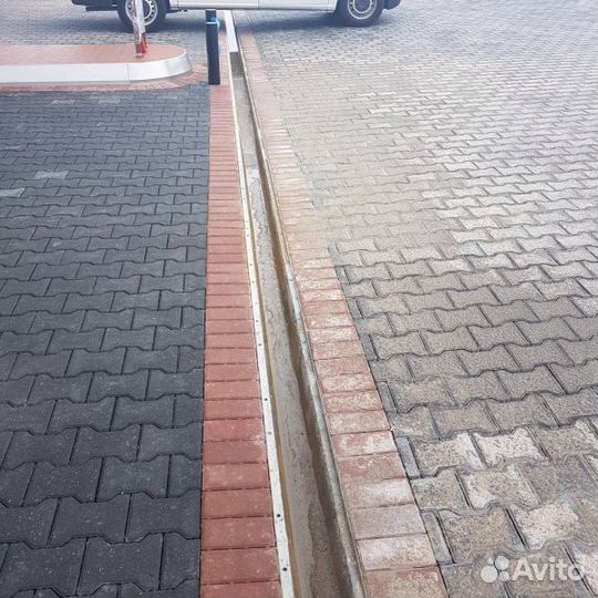 Мойка тротуарной плитки, брусчатки, фасадов