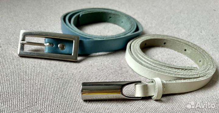 Ремень женский кожаный узкий тонкий