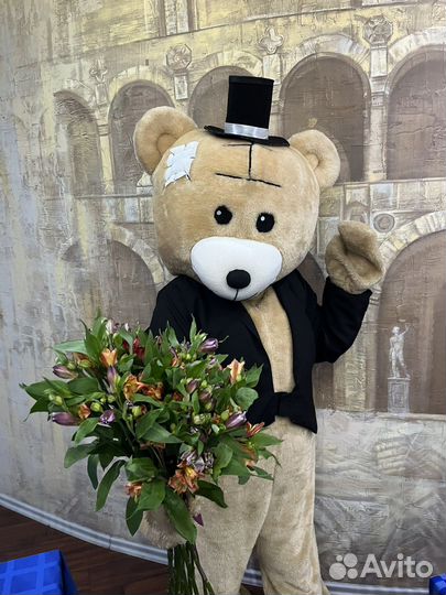 Поздравление ростовая кукла мишка Тедди зайка