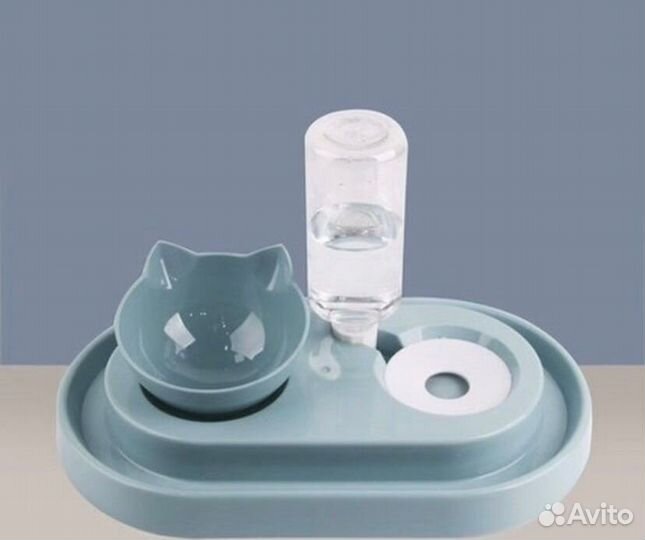 Миска для животных с бутылкой для воды новая