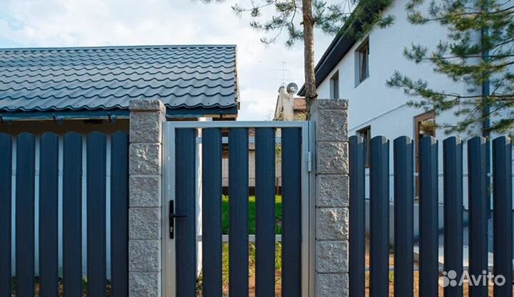 Забор из евроштакетника качественно под ключ