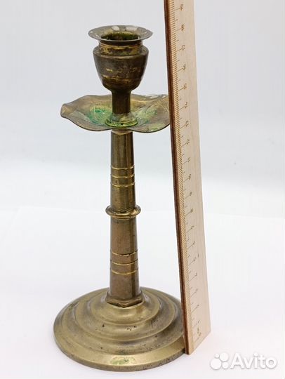 Подсвечник тяжёлый металлический на одну свечу