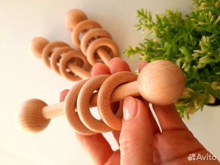 Погремушки, игрушки из дерева, дерево