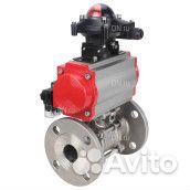 Кран шаровой DN.ru BV3232P(3pc) -FP-F-ISO-H Ду20 Ру40, трехсоставной полнопроходной фланцевый, нержа